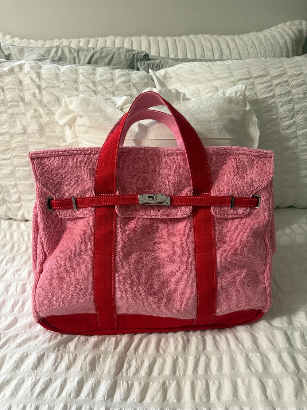 Sunwin Pink and Red Women’s Boatkin Tote Bag